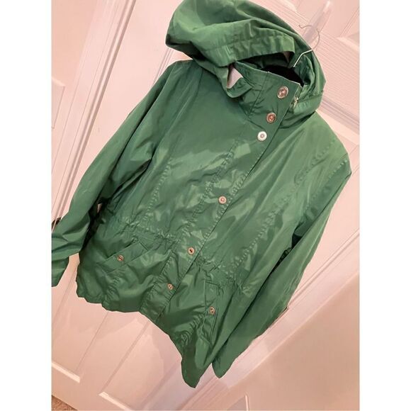 Nautica Jackets & Blazers - Nautica green medium jacket full zipper and snaps adjustable waist